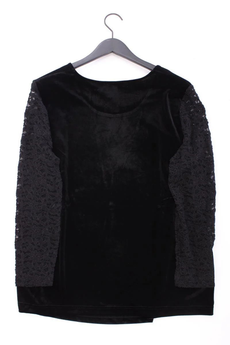 Couture Line Samtshirt Gr. 48 Langarm schwarz aus Polyester