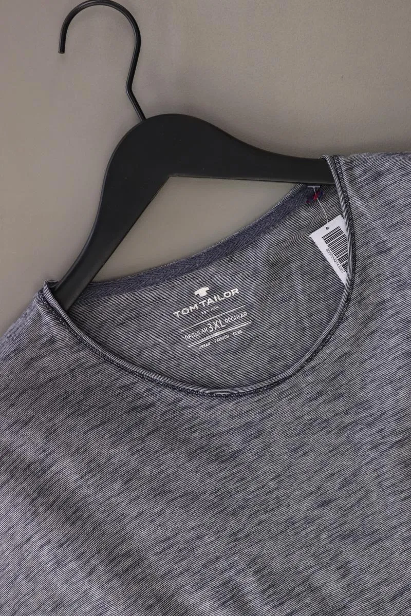 Tom Tailor T-Shirt für Herren Gr. XXXL Kurzarm blau aus Baumwolle