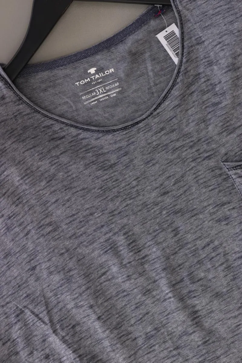 Tom Tailor T-Shirt für Herren Gr. XXXL Kurzarm blau aus Baumwolle