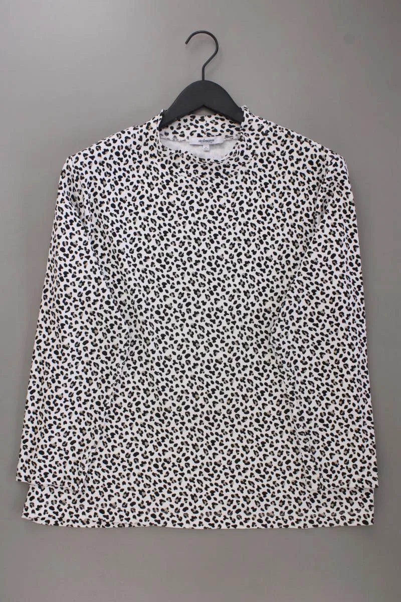 Steilmann Printshirt Gr. 48/50 mit Tierdruck Langarm creme aus Baumwolle