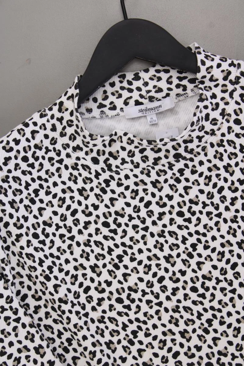 Steilmann Printshirt Gr. 48/50 mit Tierdruck Langarm creme aus Baumwolle