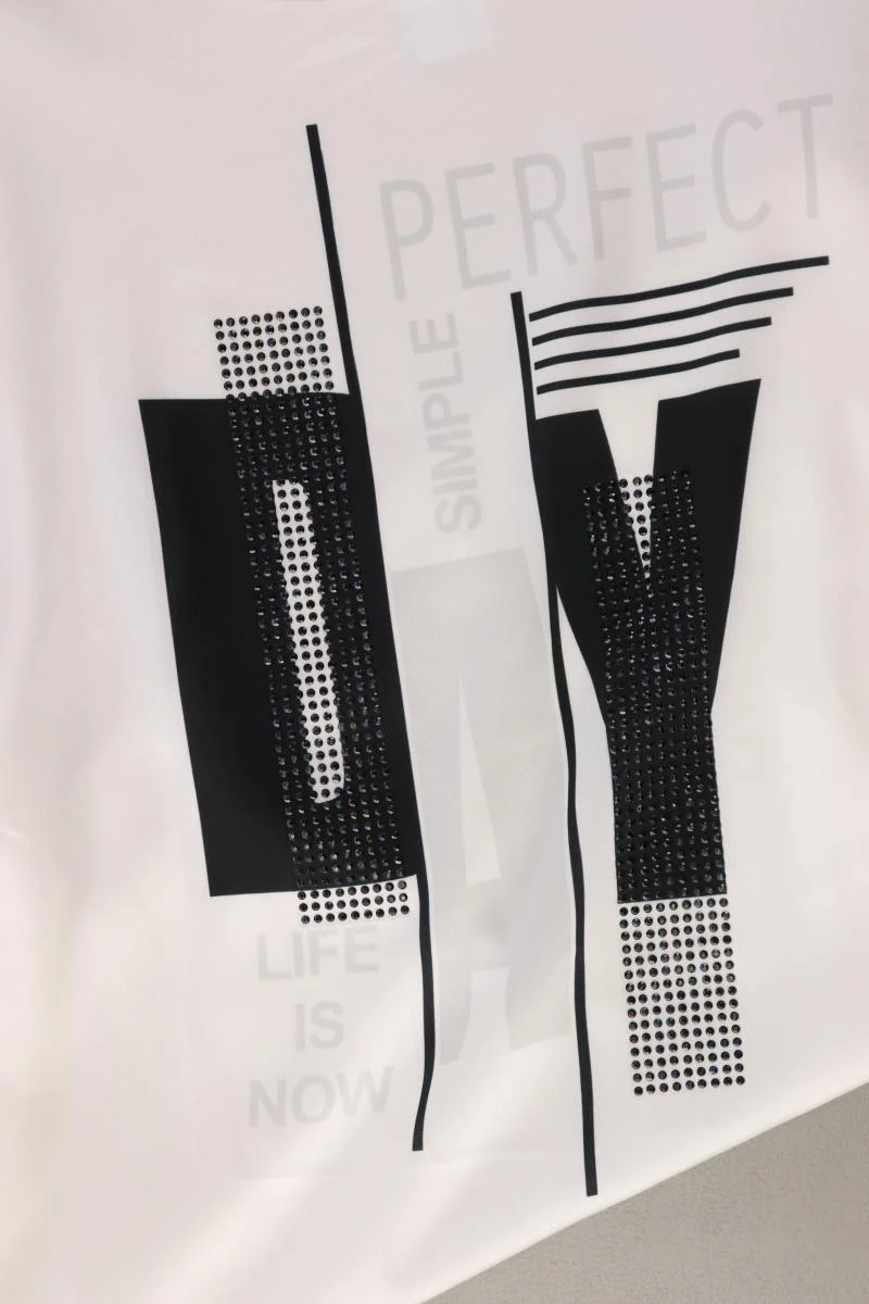 Key Largo Printshirt Gr. XXL 3/4 Ärmel weiß aus Viskose