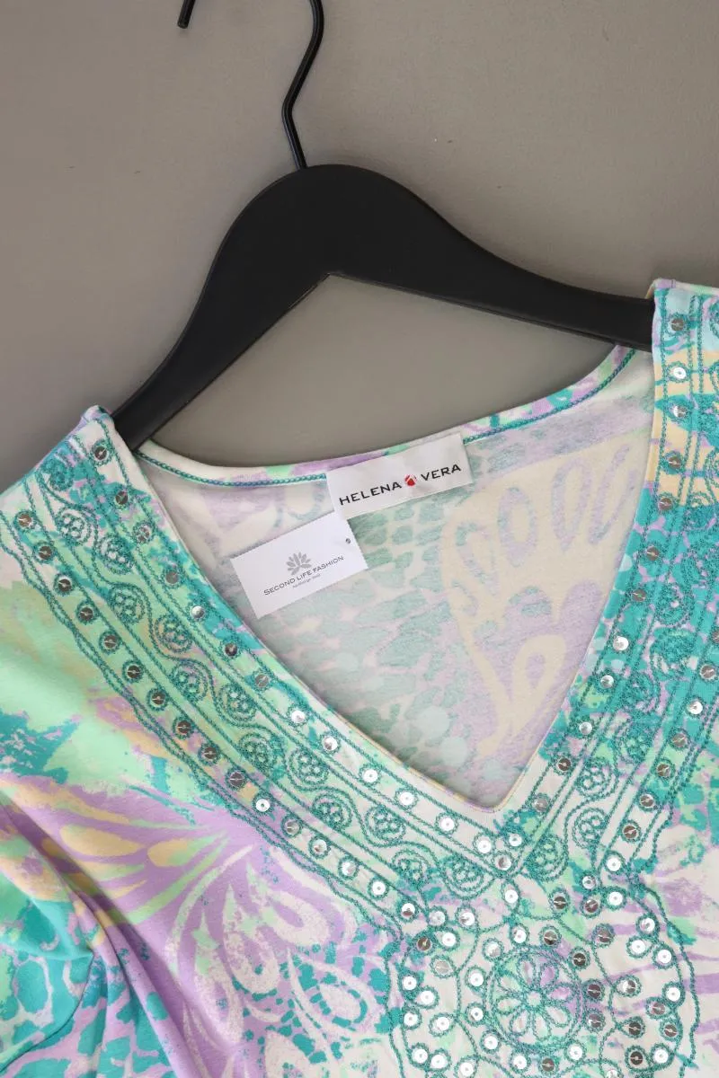 Helena Vera Shirt mit V-Ausschnitt Gr. 46 3/4 Ärmel grün aus Viskose