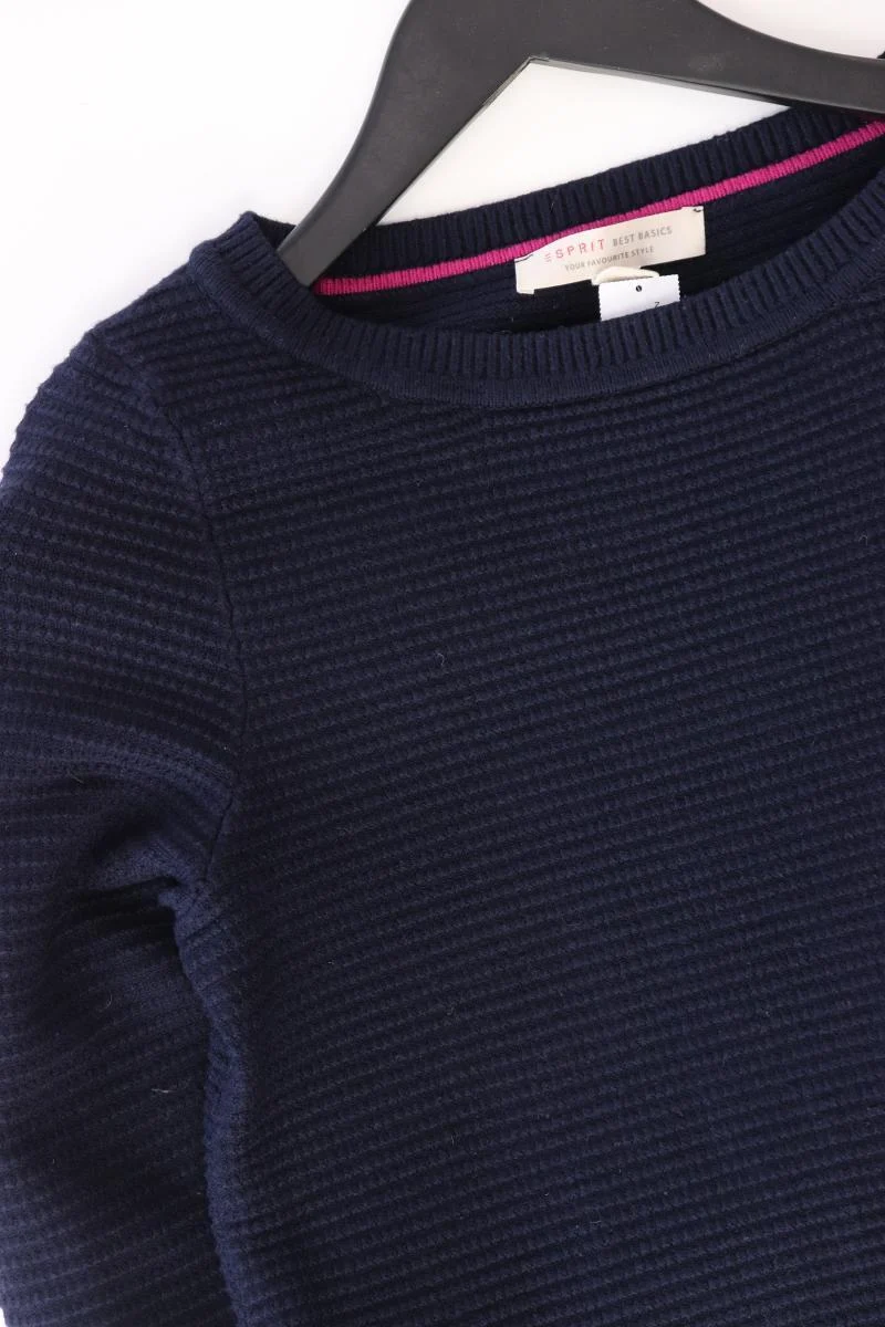Esprit Feinstrickpullover Gr. XS blau aus Baumwolle