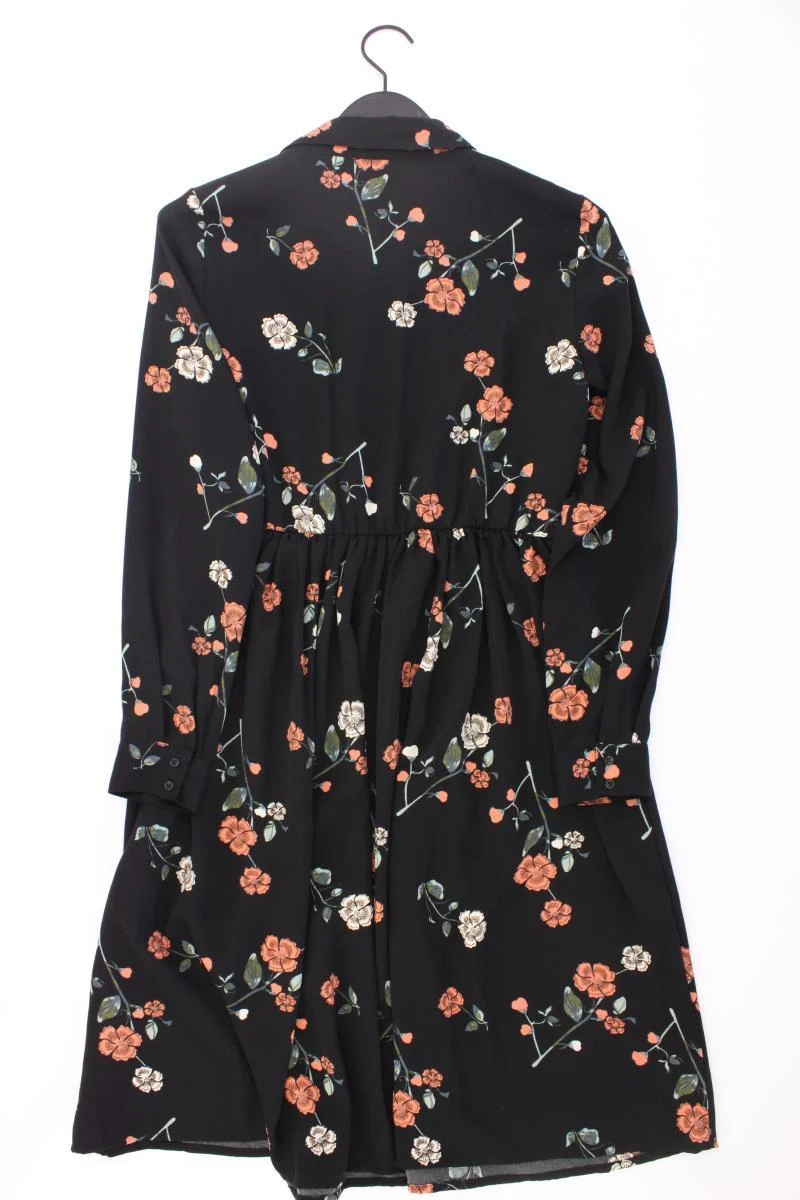 Vero Moda Midikleid Gr. M mit Blumenmuster Langarm schwarz aus Polyester