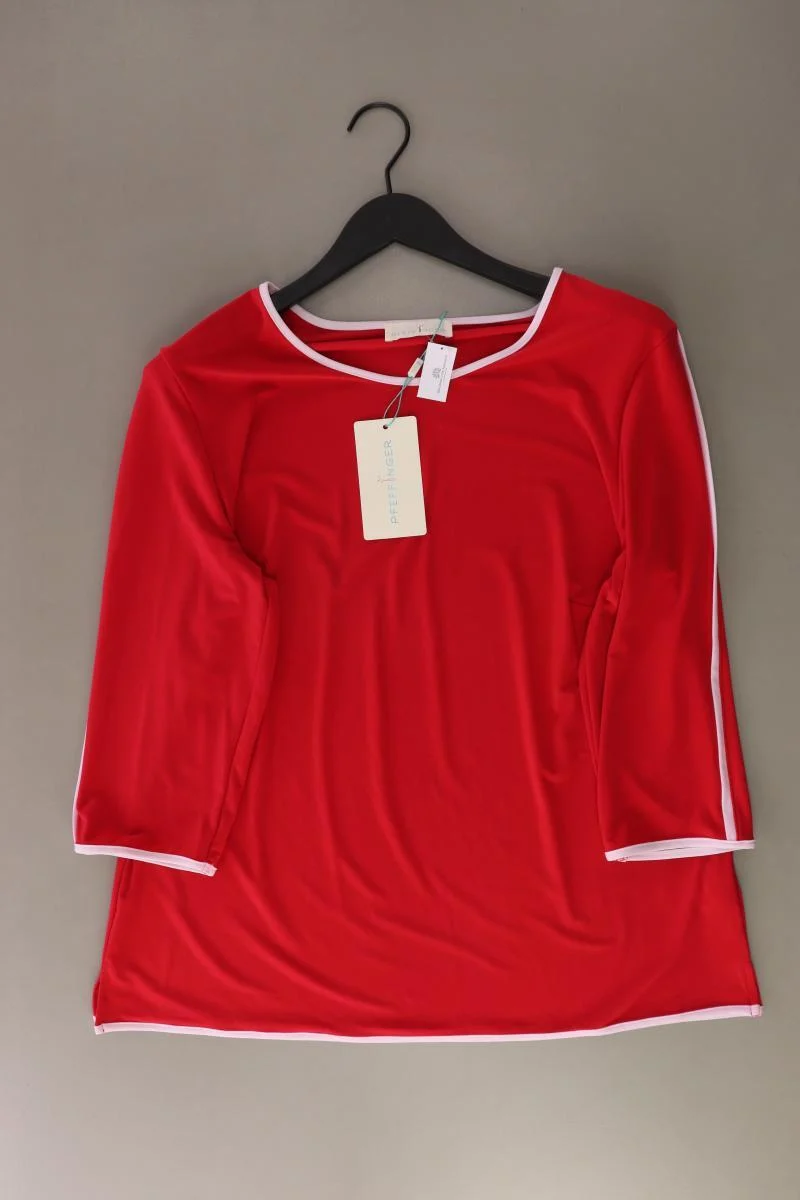 Pfeffinger Regular Shirt Gr. 46 neu mit Etikett 3/4 Ärmel rot aus Polyester