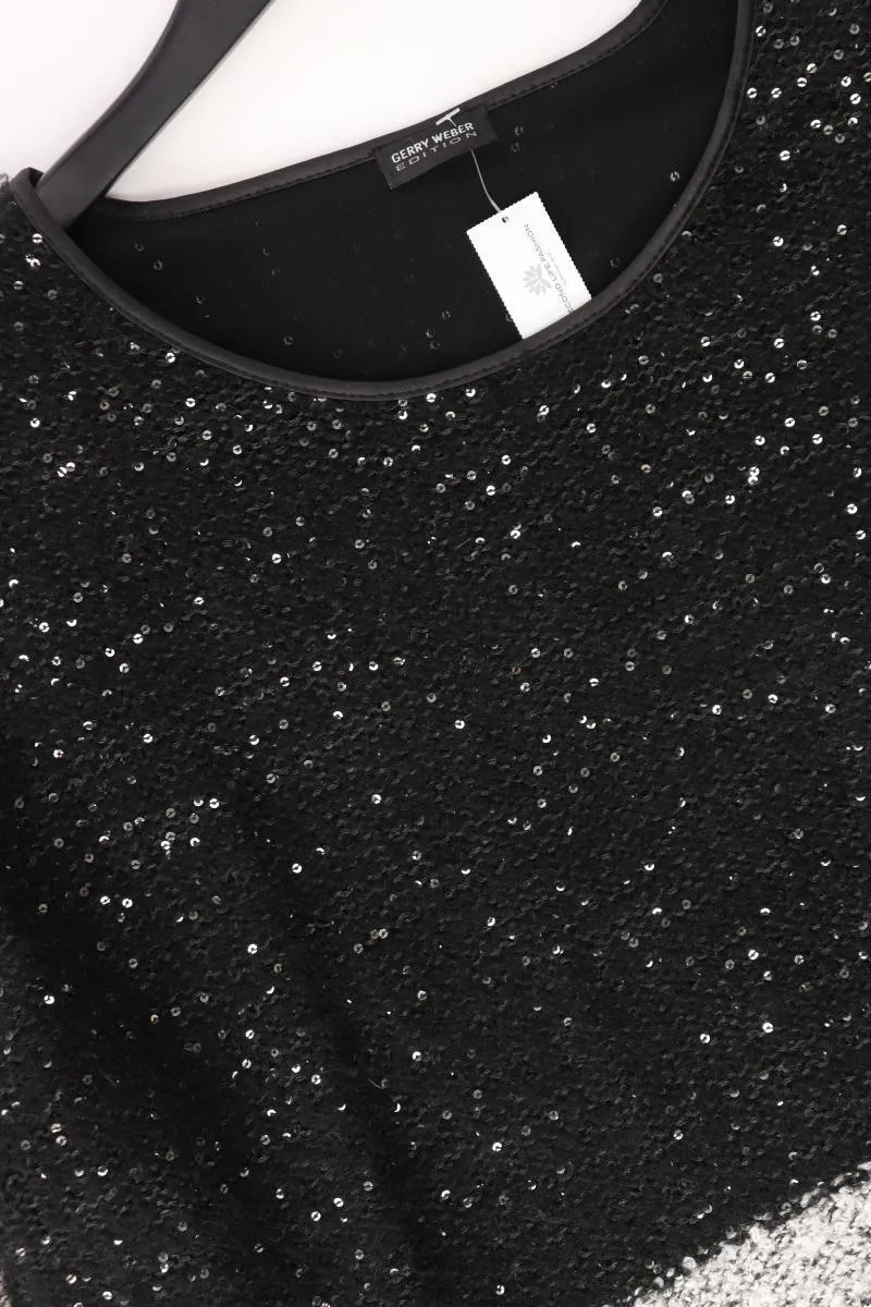 Gerry Weber Grobstrickpullover Gr. 42 mit Pailletten grau aus Polyester