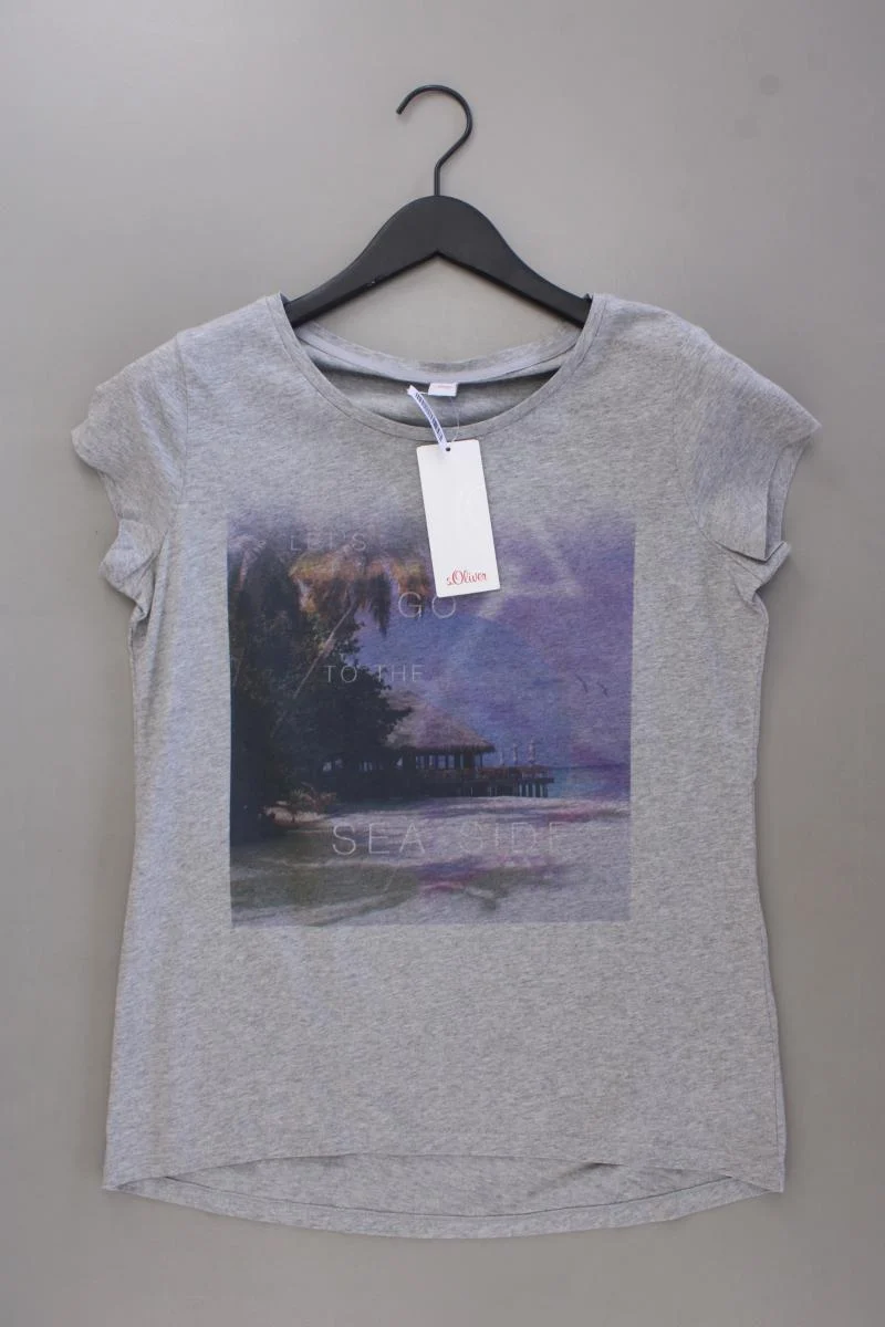 s.Oliver Printshirt Gr. 38 neu mit Etikett Neupreis: 19,95€! Kurzarm grau