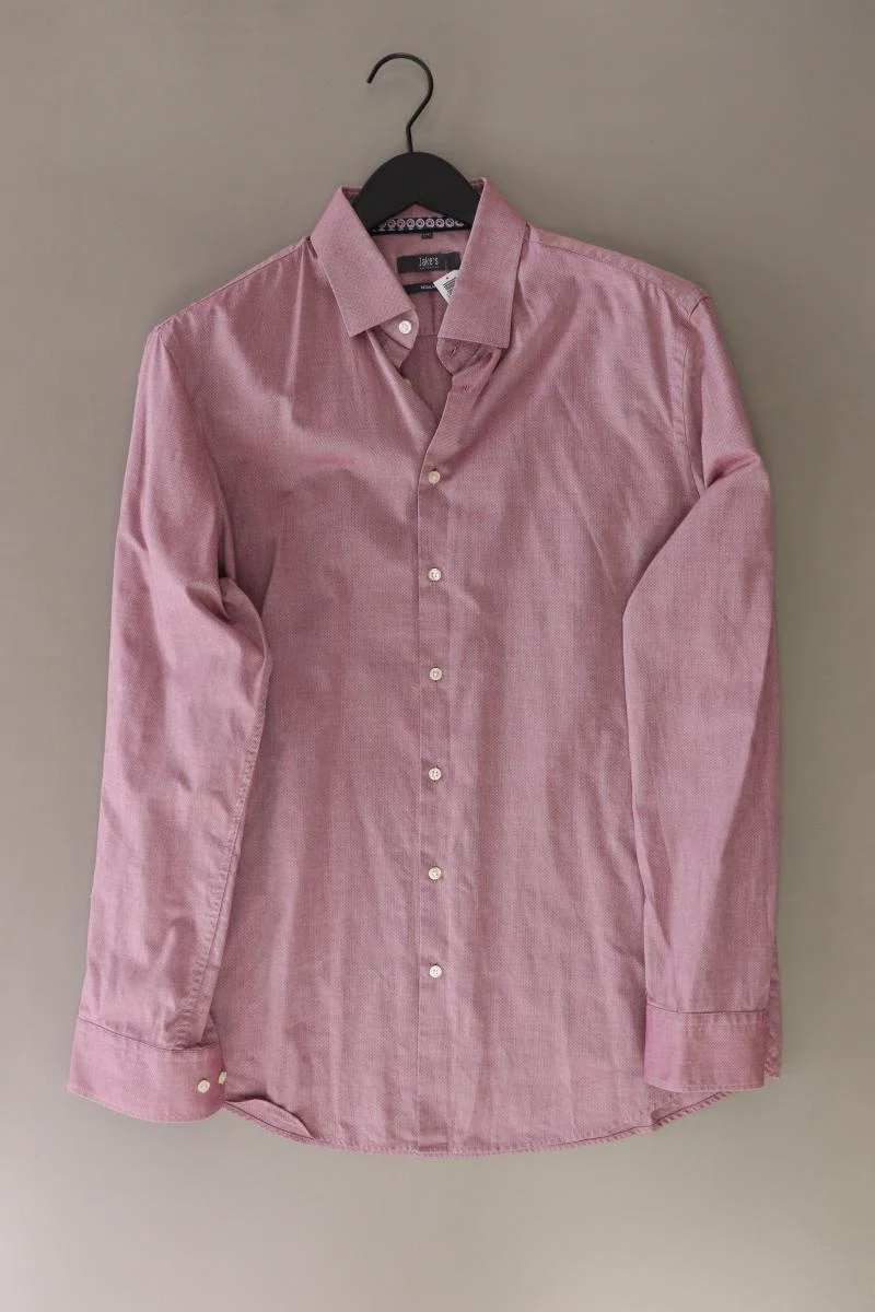 Jake*s Langarmhemd für Herren Gr. Hemdgröße 41/42 lila aus Baumwolle