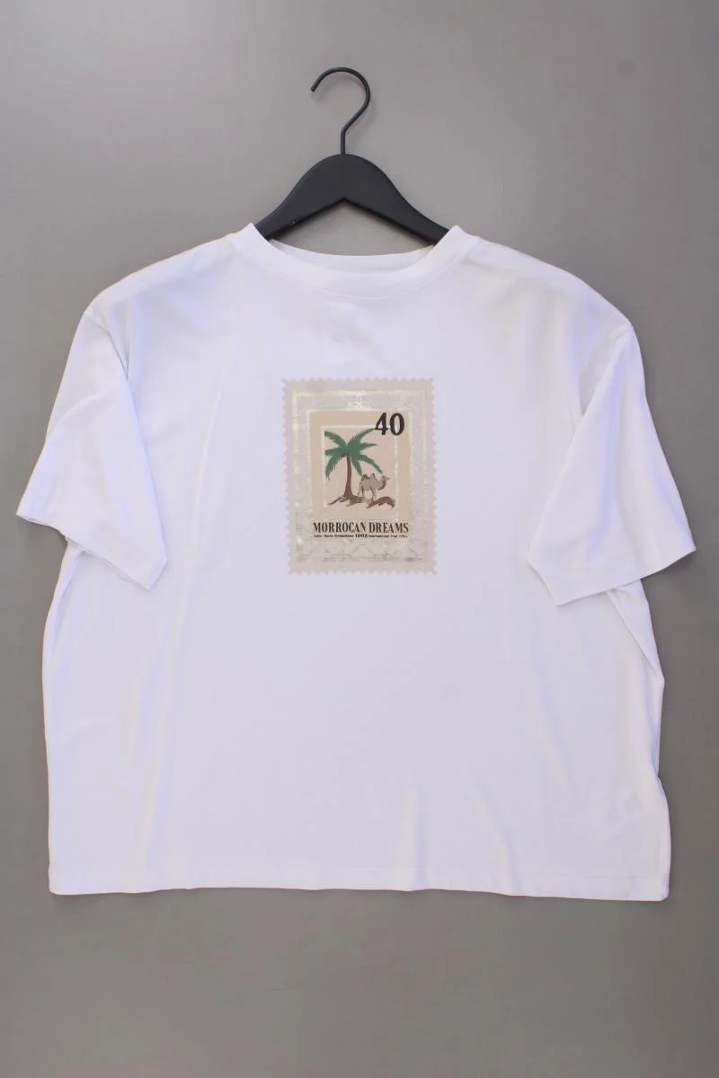 GuidoMaria Kretschmer AboutYou Printshirt Gr. 40 neuwertig Kurzarm weiß