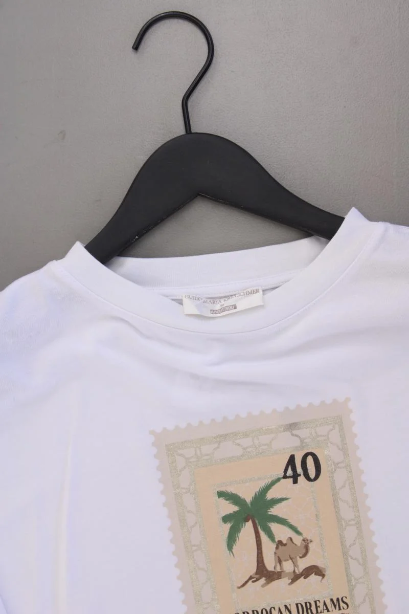 GuidoMaria Kretschmer AboutYou Printshirt Gr. 40 neuwertig Kurzarm weiß