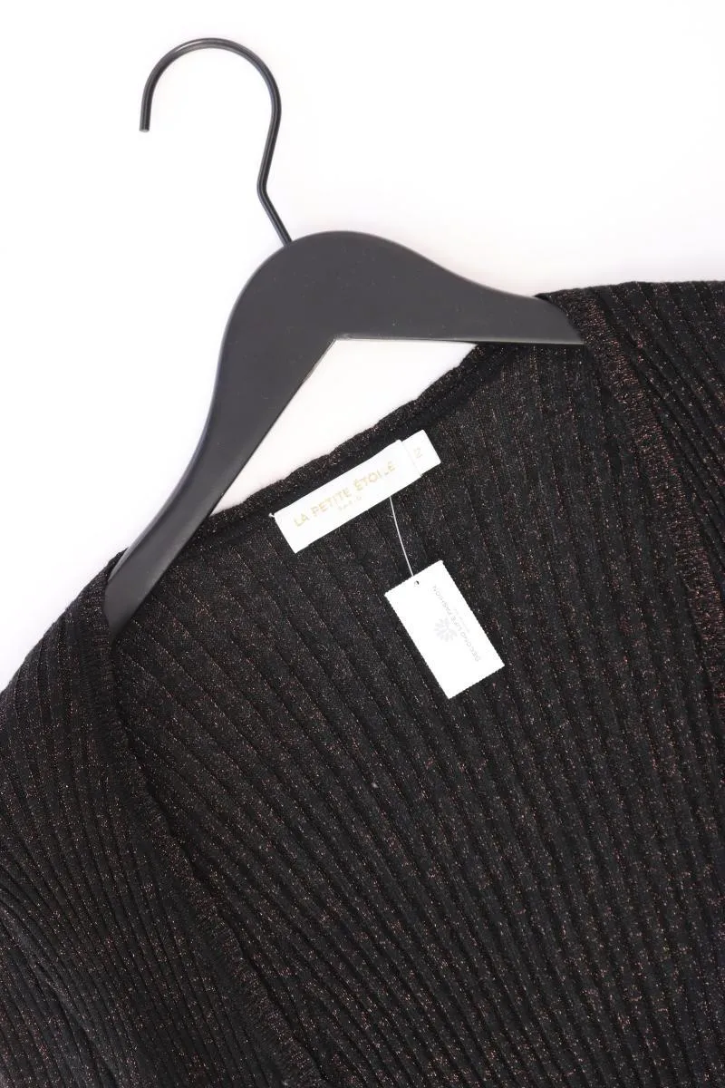 La Petite Etoile Wickelkleid Gr. S Kurzarm mit Glitzer schwarz aus Viskose