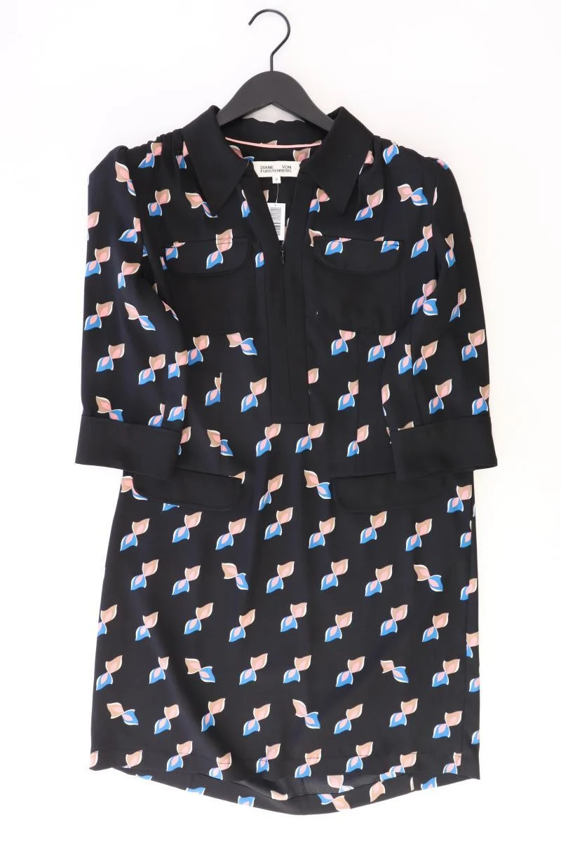 Diane von Furstenberg Midikleid Gr. S neuwertig 3/4 Ärmel schwarz