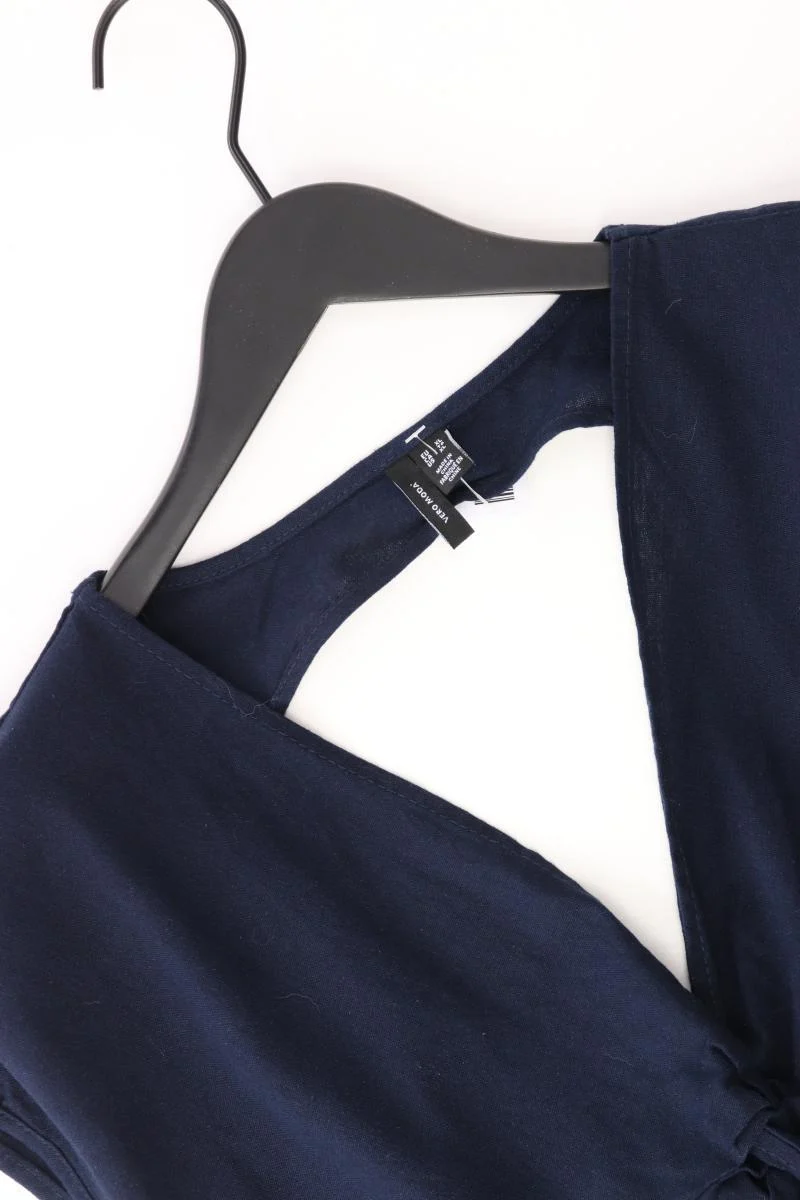 Vero Moda Kleid Gr. XL Kurzarm blau aus Viskose
