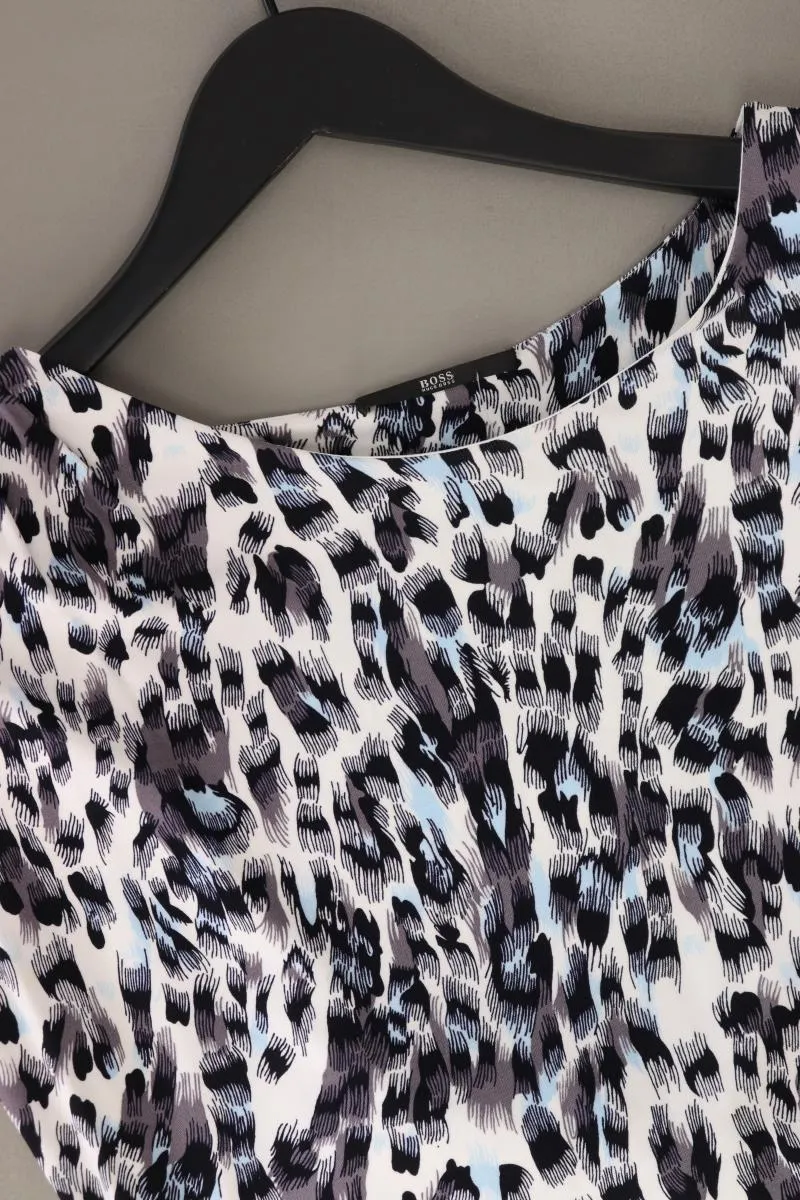 BOSS by Hugo Boss Bleistiftkleid Gr. L mit Tierdruck neuwertig Kurzarm grau