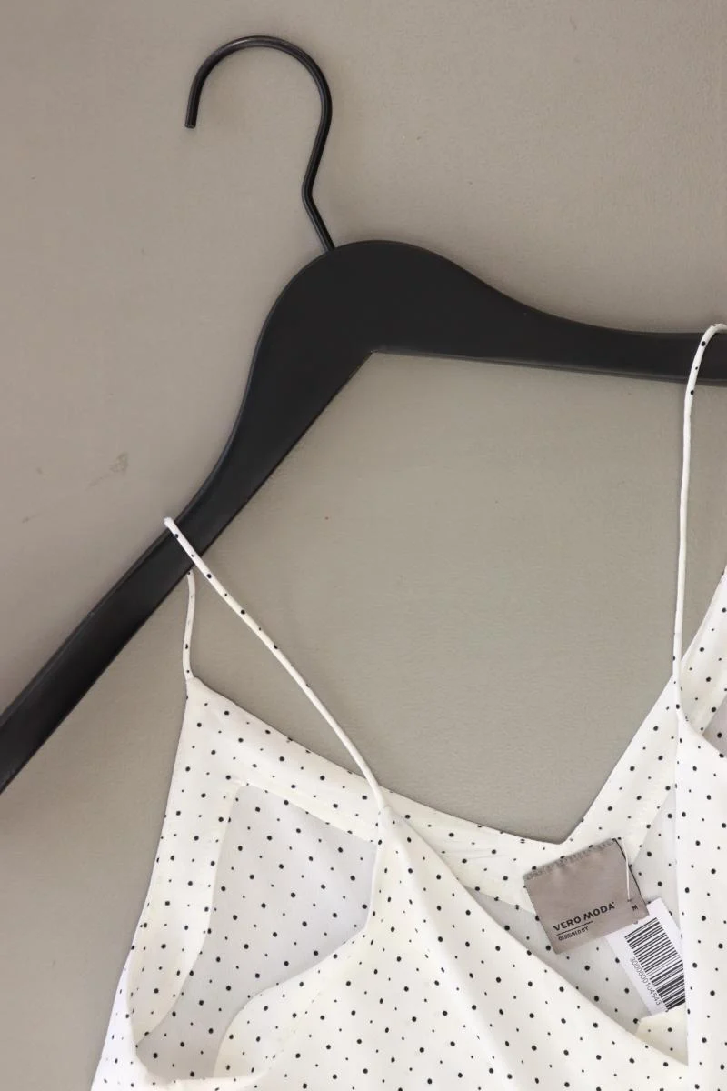 Vero Moda Spaghetti-Top Gr. M gepunktet weiß aus Polyester