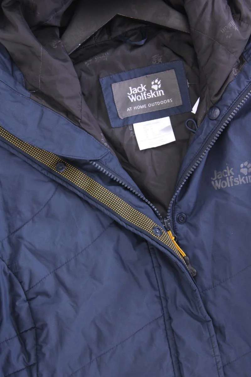 Jack Wolfskin Kapuzenmantel Gr. L blau aus Polyester