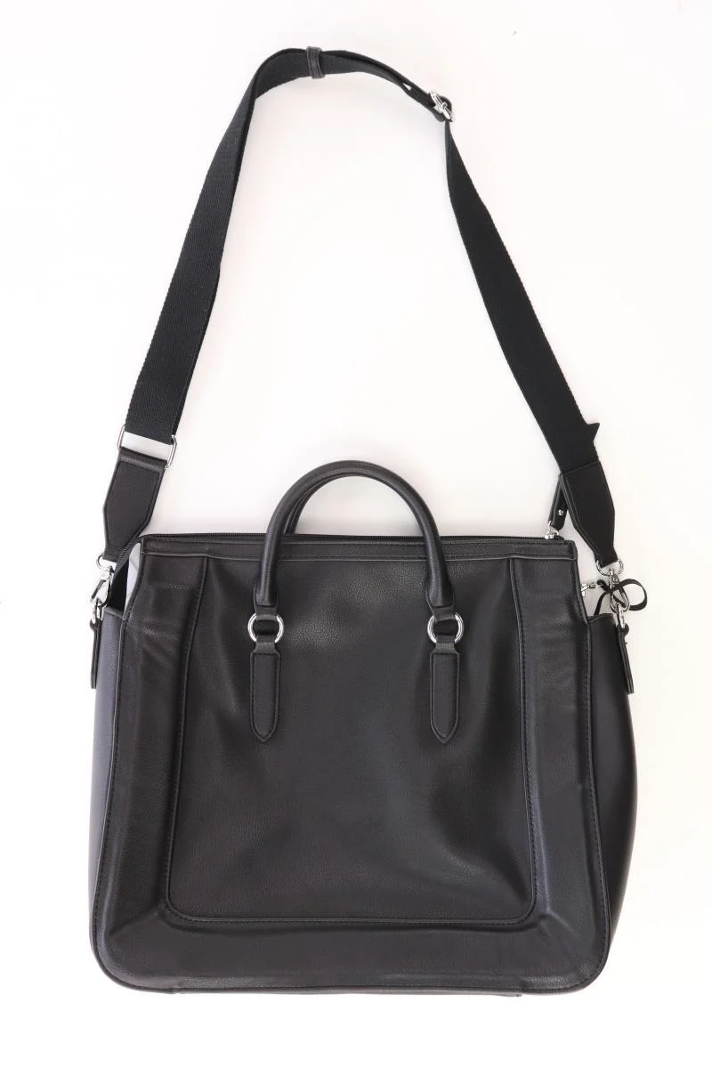 L. Credi Henkeltasche schwarz aus Kunstleder
