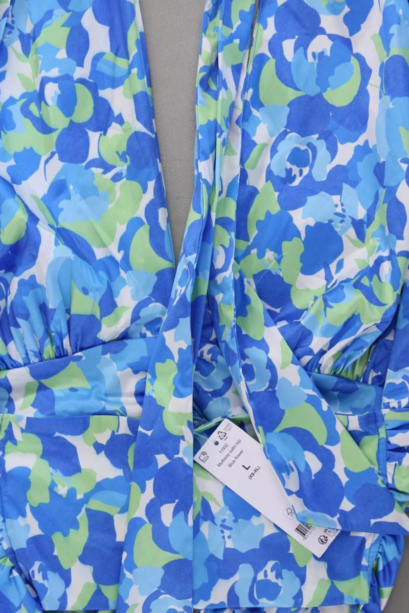 Gina Tricot Neckholder Top Gr. L neu mit Etikett blau aus Polyester