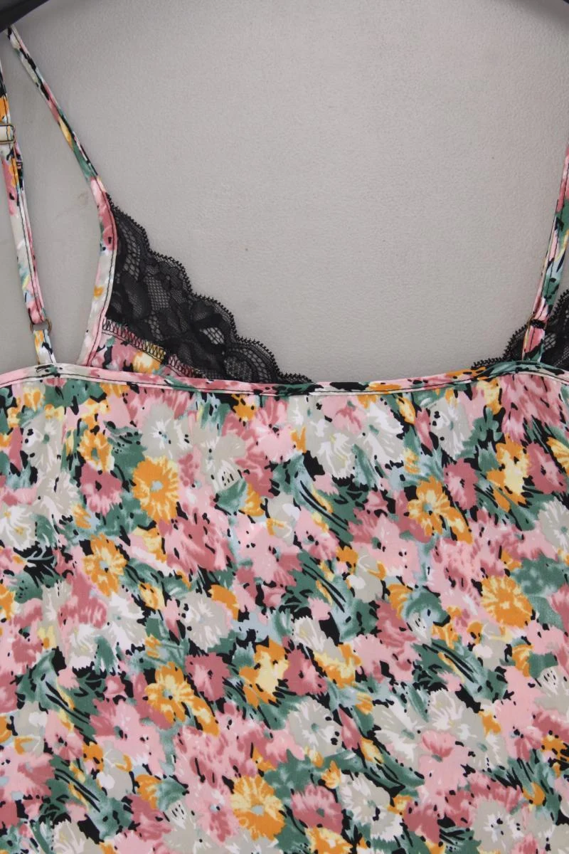 Jacqueline de Yong Spaghetti-Top Gr. 44 mit Blumenmuster mehrfarbig