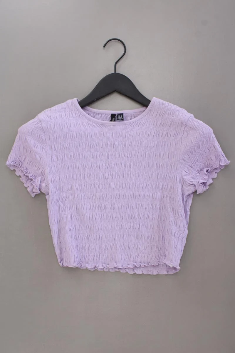 Vero Moda Crop Shirt Gr. M Kurzarm lila aus Baumwolle