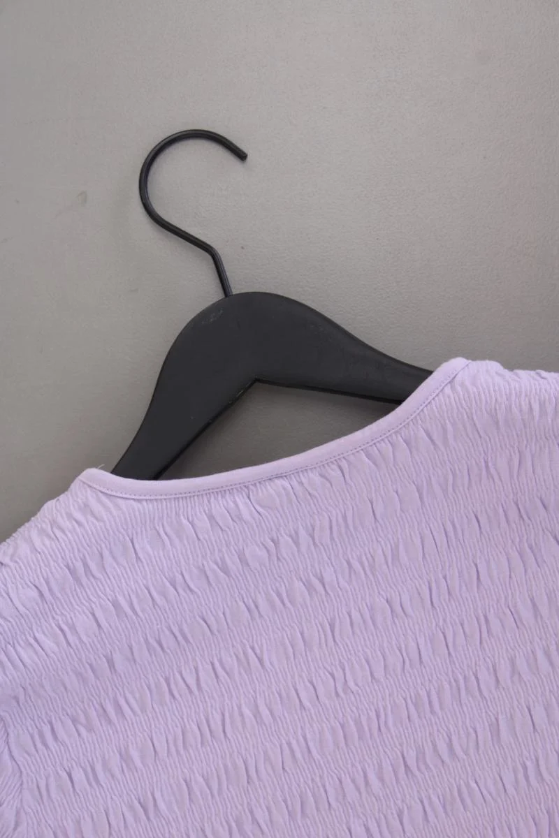 Vero Moda Crop Shirt Gr. M Kurzarm lila aus Baumwolle