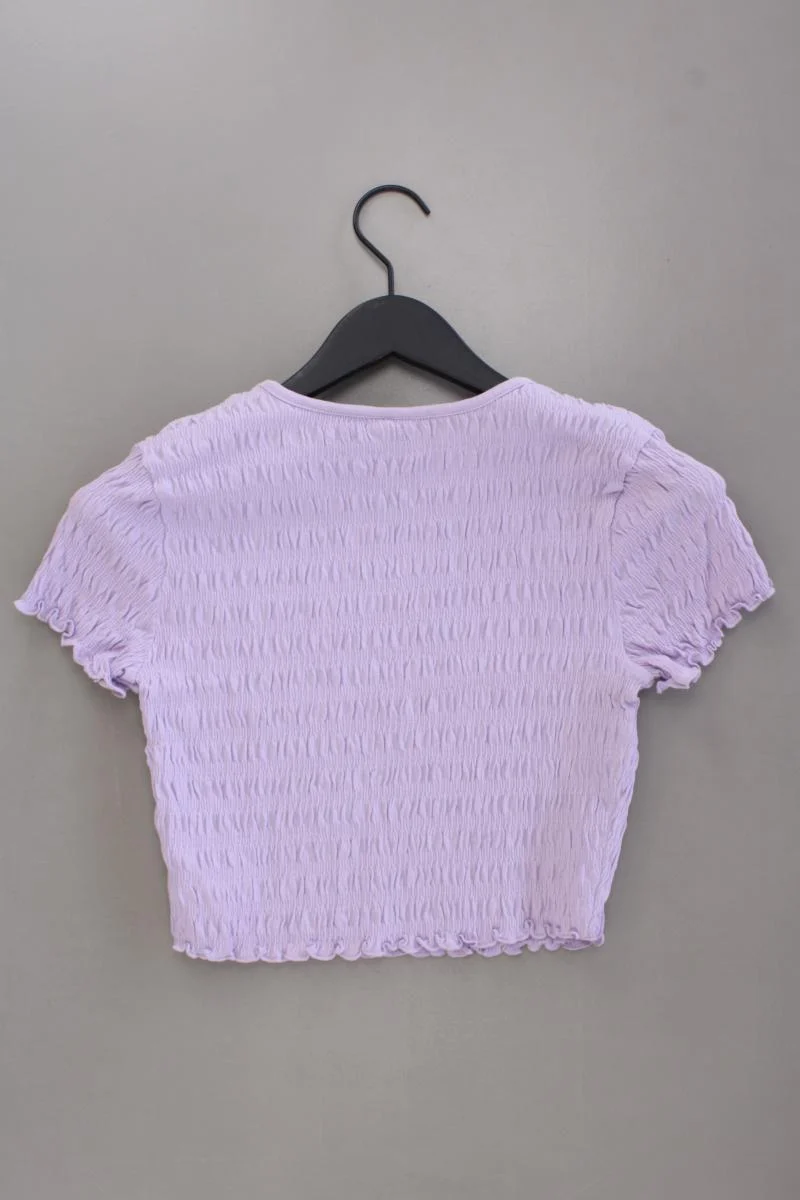 Vero Moda Crop Shirt Gr. M Kurzarm lila aus Baumwolle