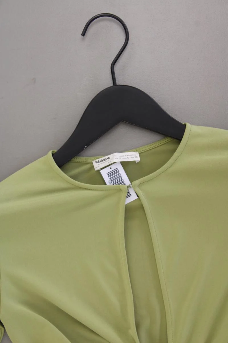 Pull&Bear Cropped Shirt Gr. S Langarm grün