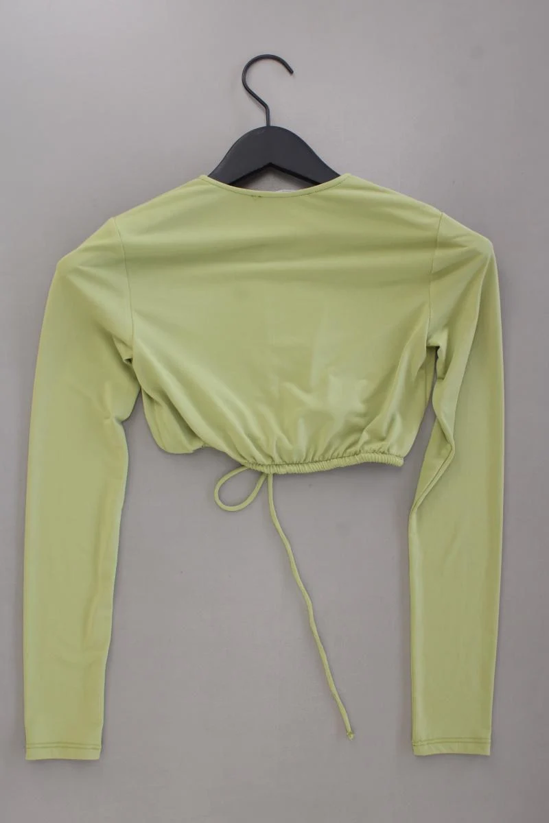 Pull&Bear Cropped Shirt Gr. S Langarm grün