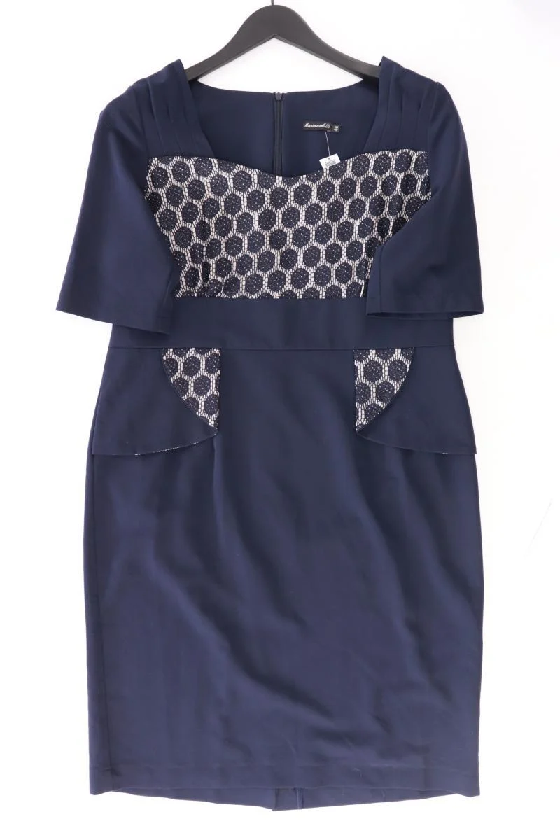 Etuikleid Gr. 46 Kurzarm blau