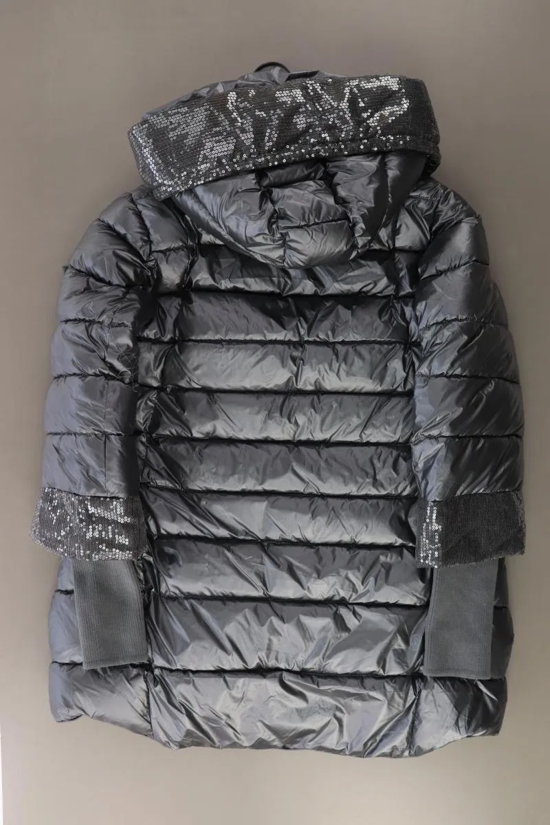 Queen Drama Winterjacke Gr. L neuwertig mit Pailletten grau aus Polyester