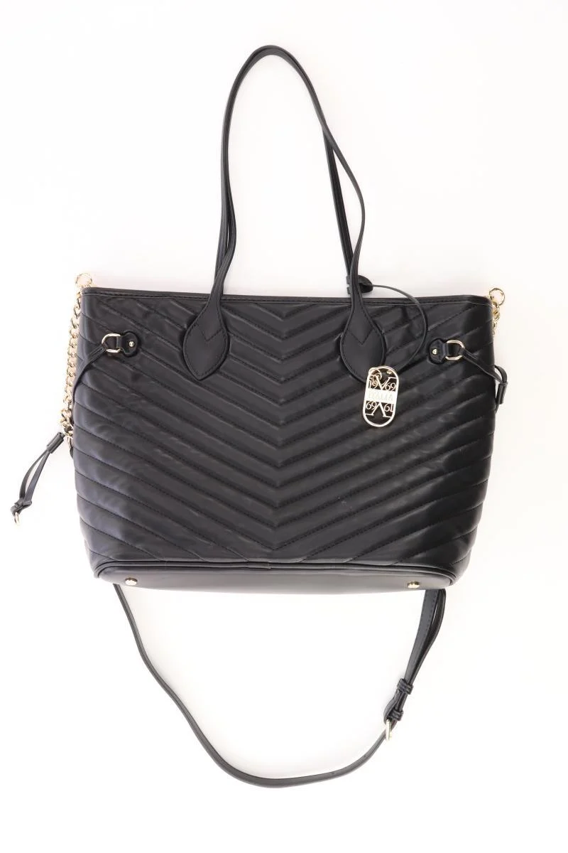 v1969 Schultertasche schwarz aus Kunstleder