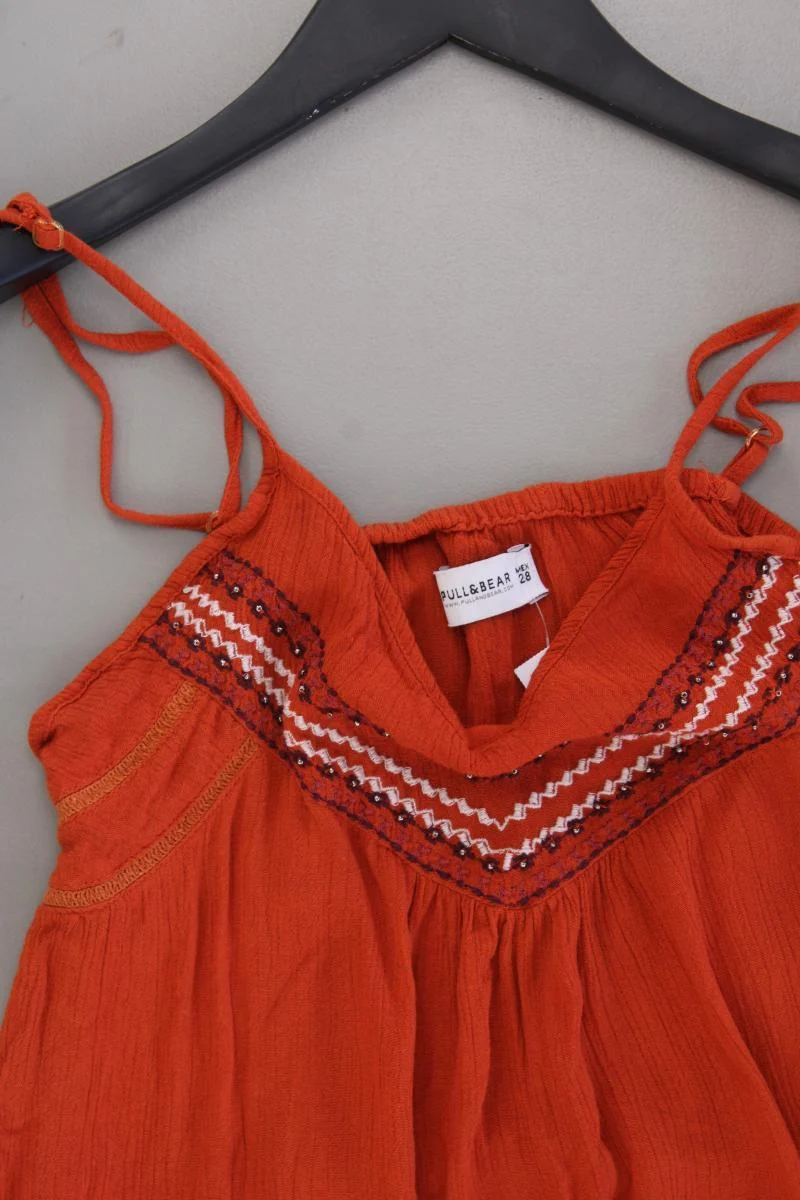 Pull&Bear Crop Top Gr. M orange aus Viskose