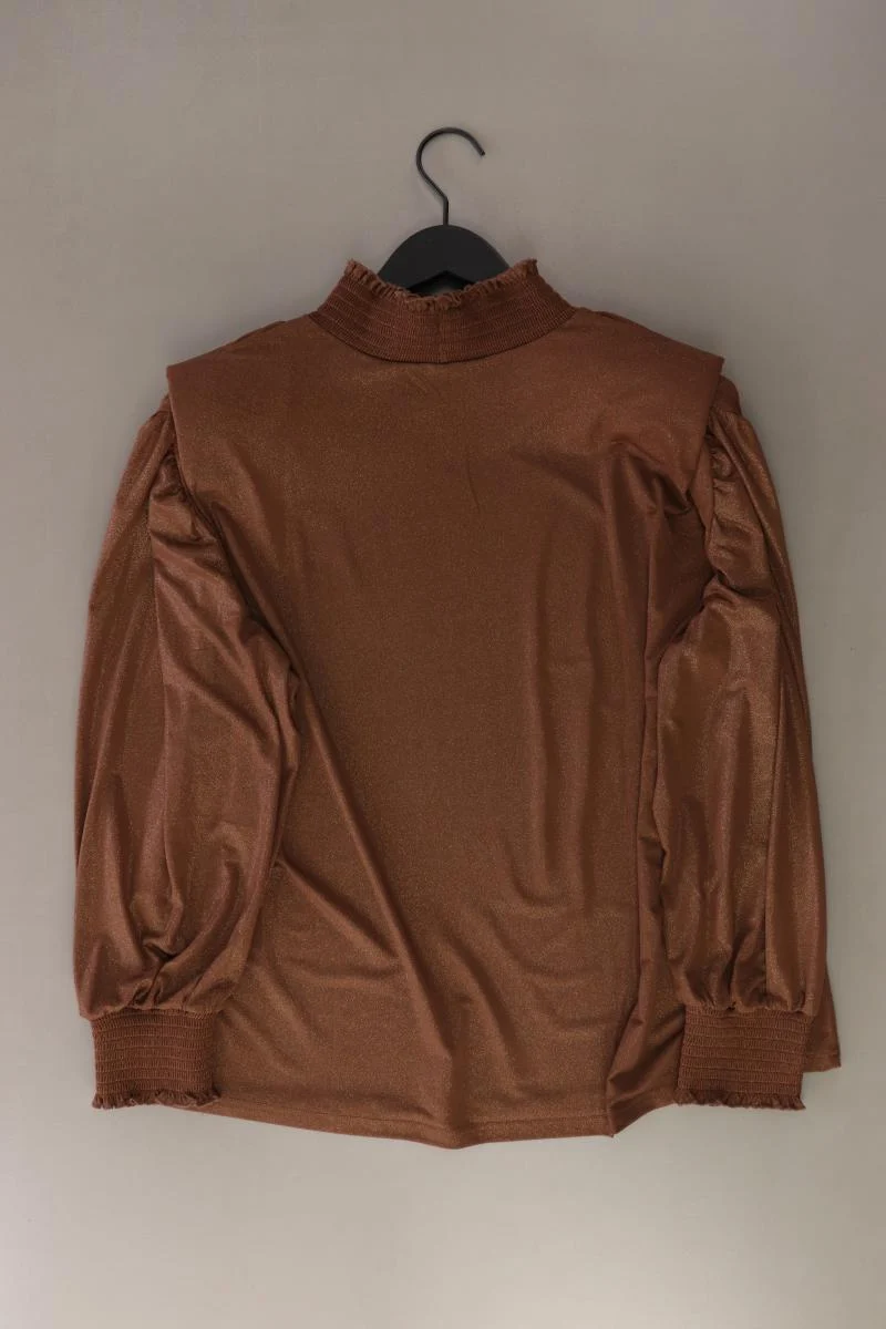 Judith Williams Langarmshirt mit Glitzer Gr. 46 braun aus Polyester