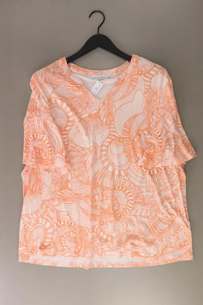 Helena Vera Printshirt Gr. 52 Kurzarm orange aus Viskose