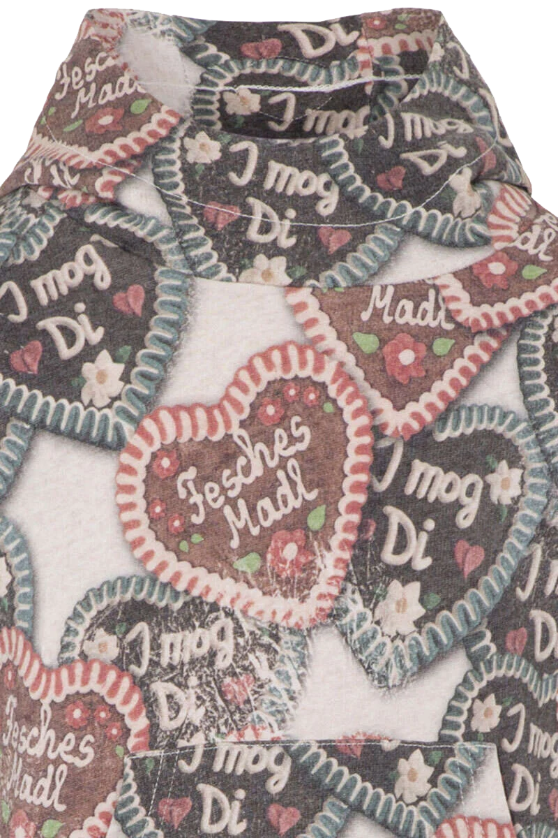 Kinder Kapuzen-Hoodie mit Lebkuchenherzen