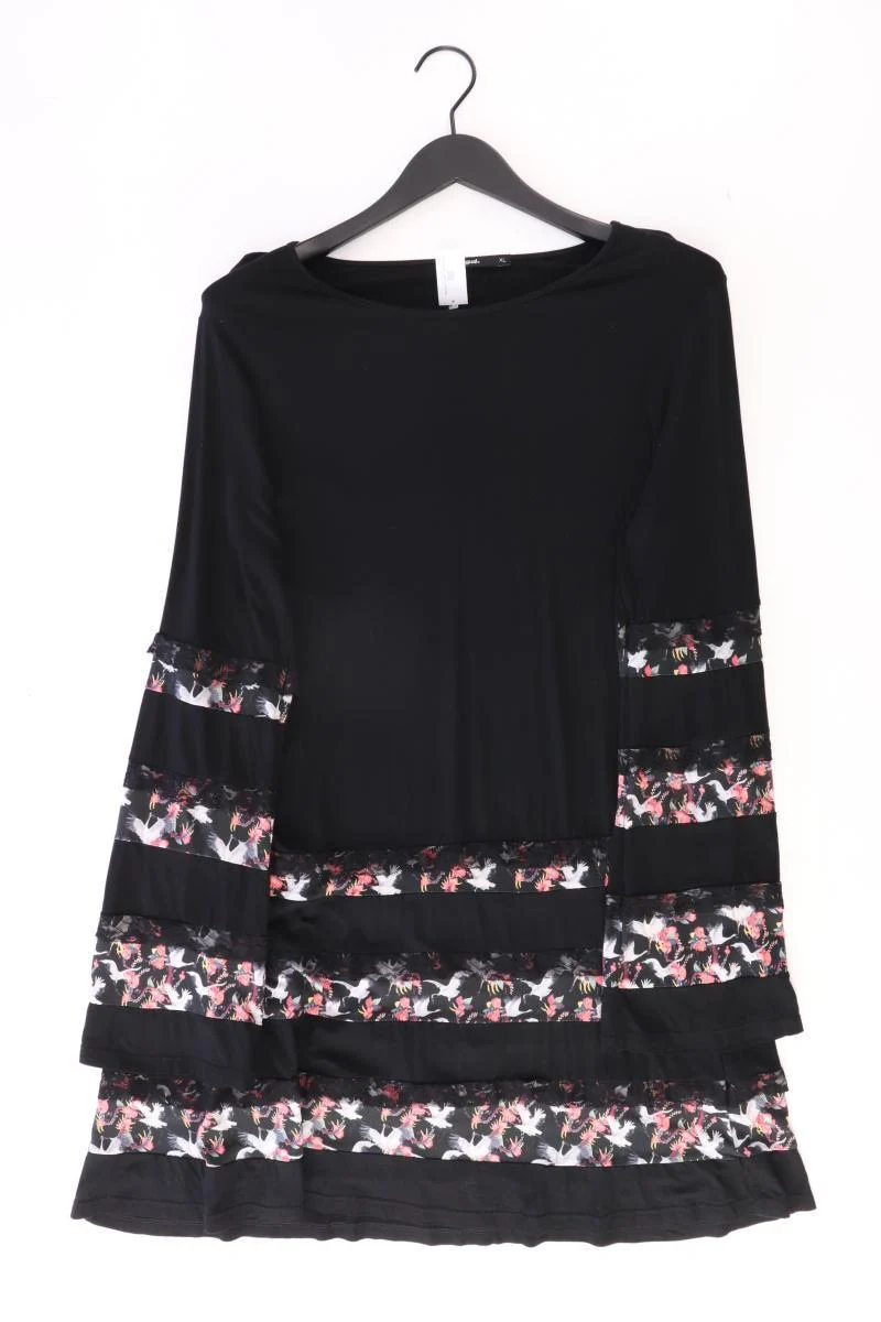 Desigual Langarmkleid Gr. XL schwarz aus Baumwolle