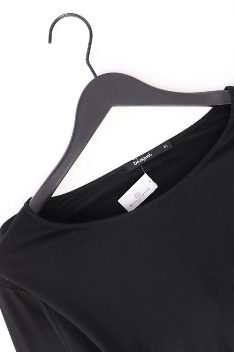 Desigual Langarmkleid Gr. XL schwarz aus Baumwolle