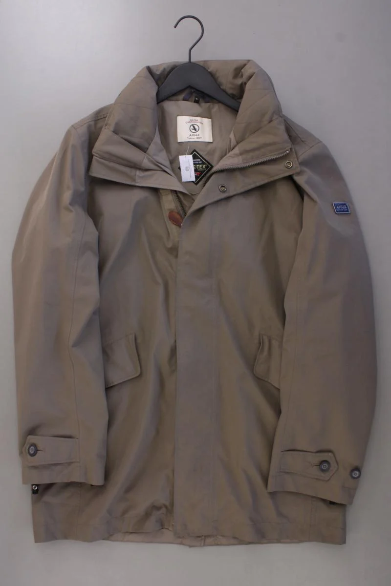 AIGLE Lange Jacke für Herren Gr. 54/56 braun aus Polyester