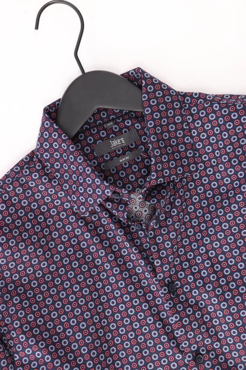 Jake*s Langarmhemd für Herren Gr. Hemdgröße 39/40 blau aus Baumwolle