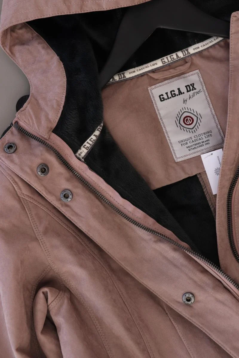 GIGA DX Kapuzenmantel Gr. 44 neuwertig braun aus Polyester