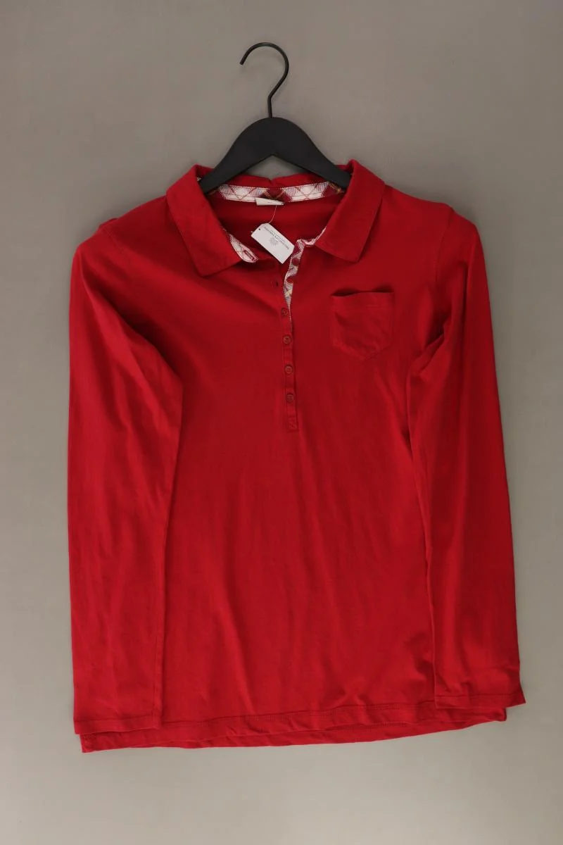 Esprit Poloshirt Gr. XXL Langarm rot aus Baumwolle