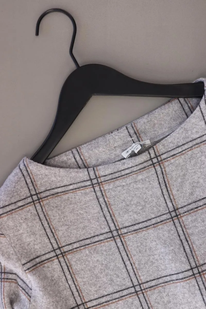 Tom Tailor Langarmpullover Gr. XL kariert grau aus Viskose
