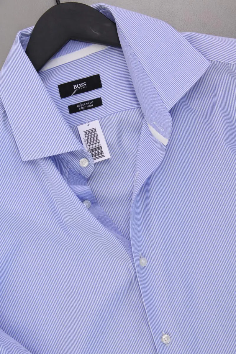 BOSS by Hugo Boss Langarmhemd für Herren Gr. Hemdgröße 43 gestreift blau
