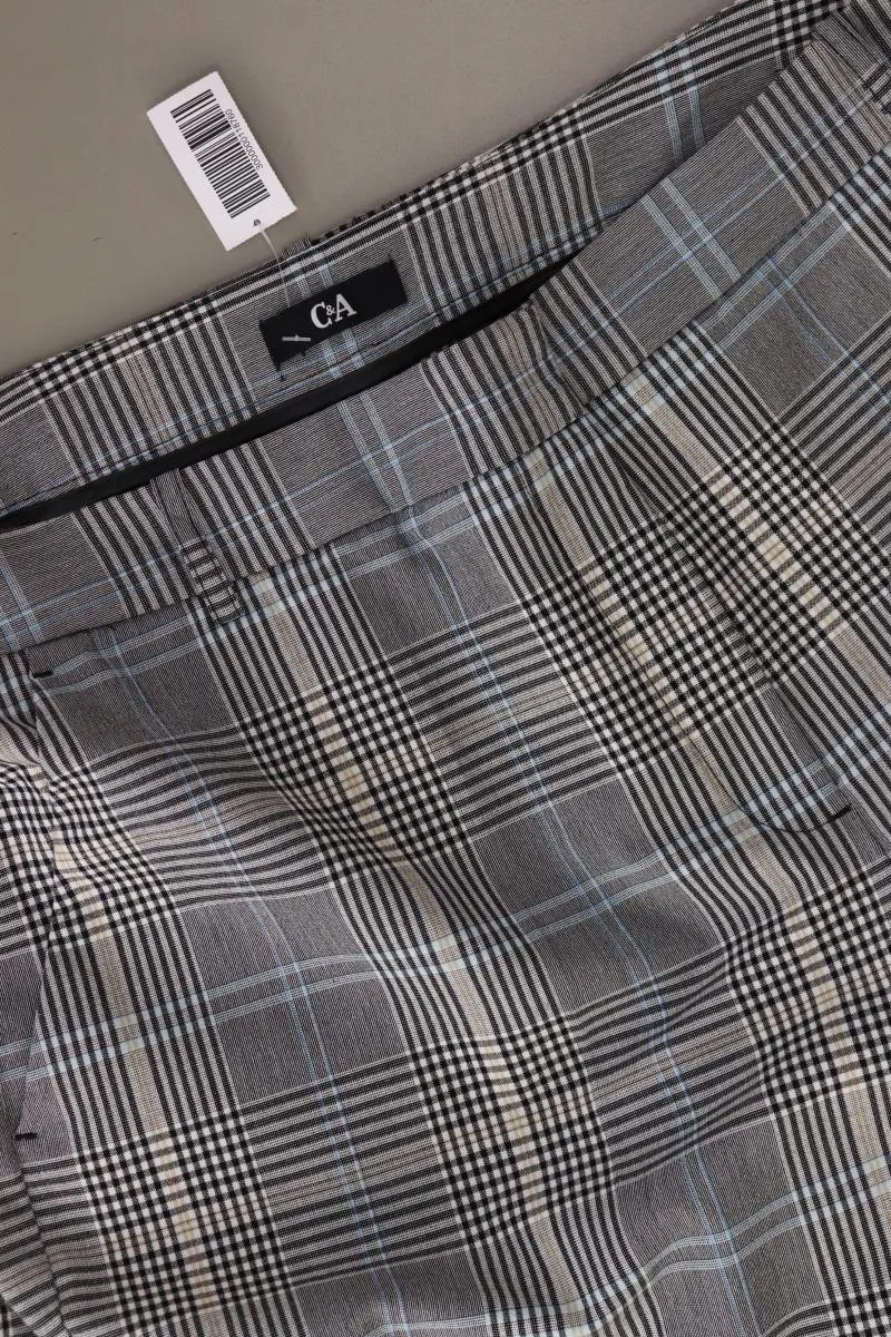 C&A Hose Gr. 46 kariert grau aus Polyester
