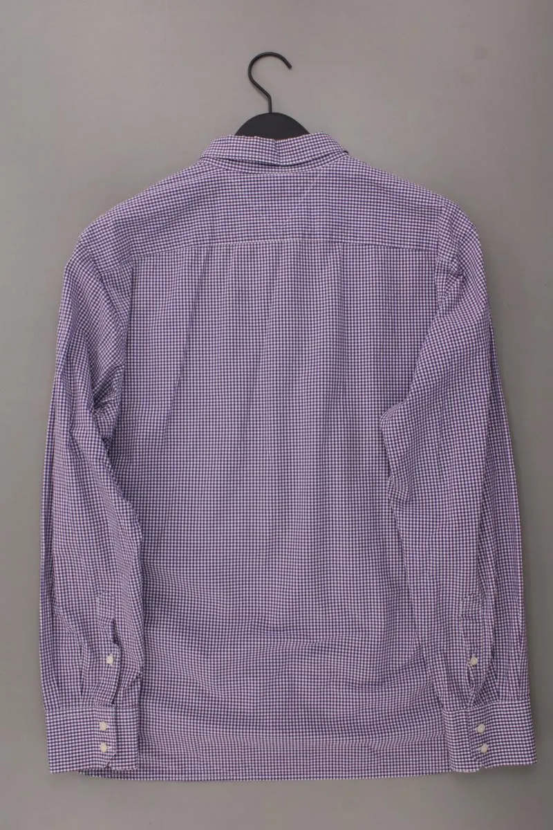 Tommy Hilfiger Karohemd für Herren Gr. XL kariert Langarm lila aus Baumwolle