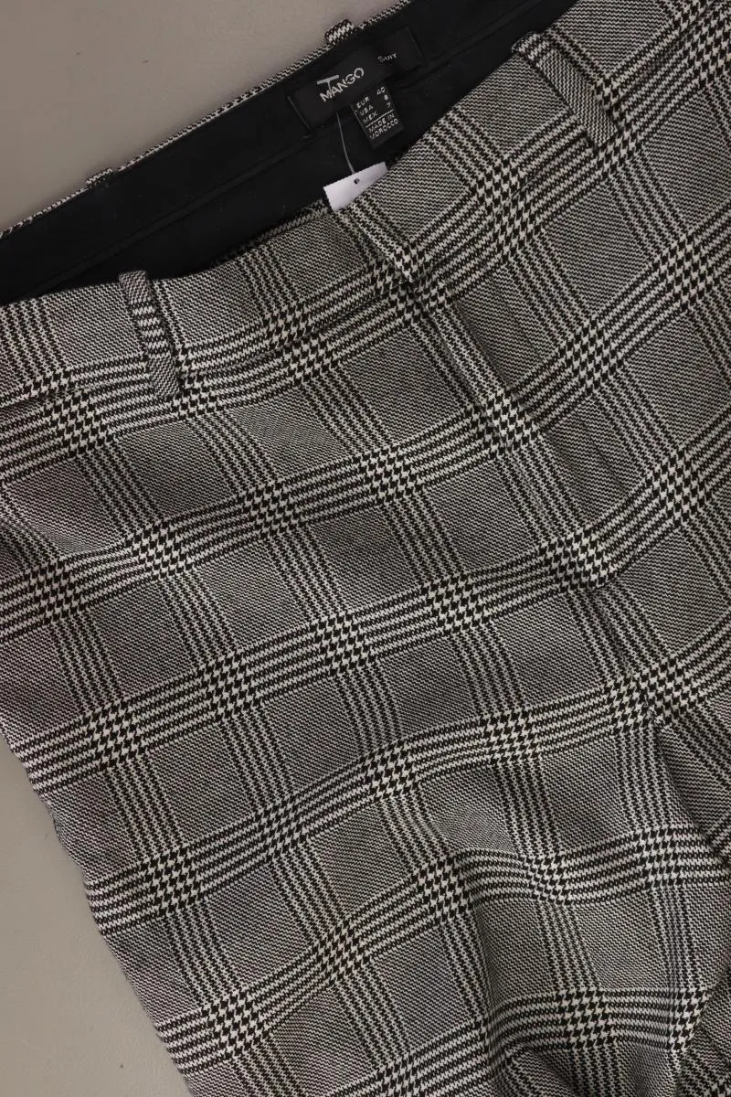 Mango Stoffhose Gr. 40 hahnentritt grau aus Baumwolle