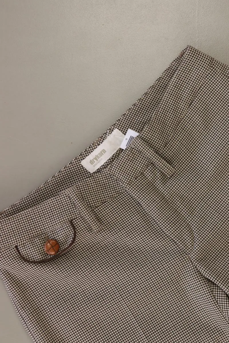 Drykorn Stoffhose Gr. 34 hahnentritt braun aus Wolle