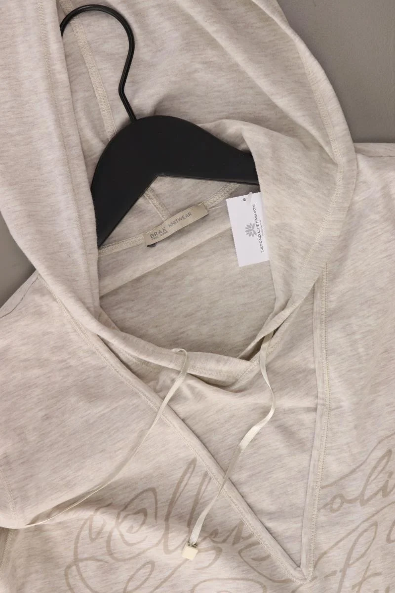 Brax Kapuzenshirt Gr. 38 Langarm creme aus Baumwolle