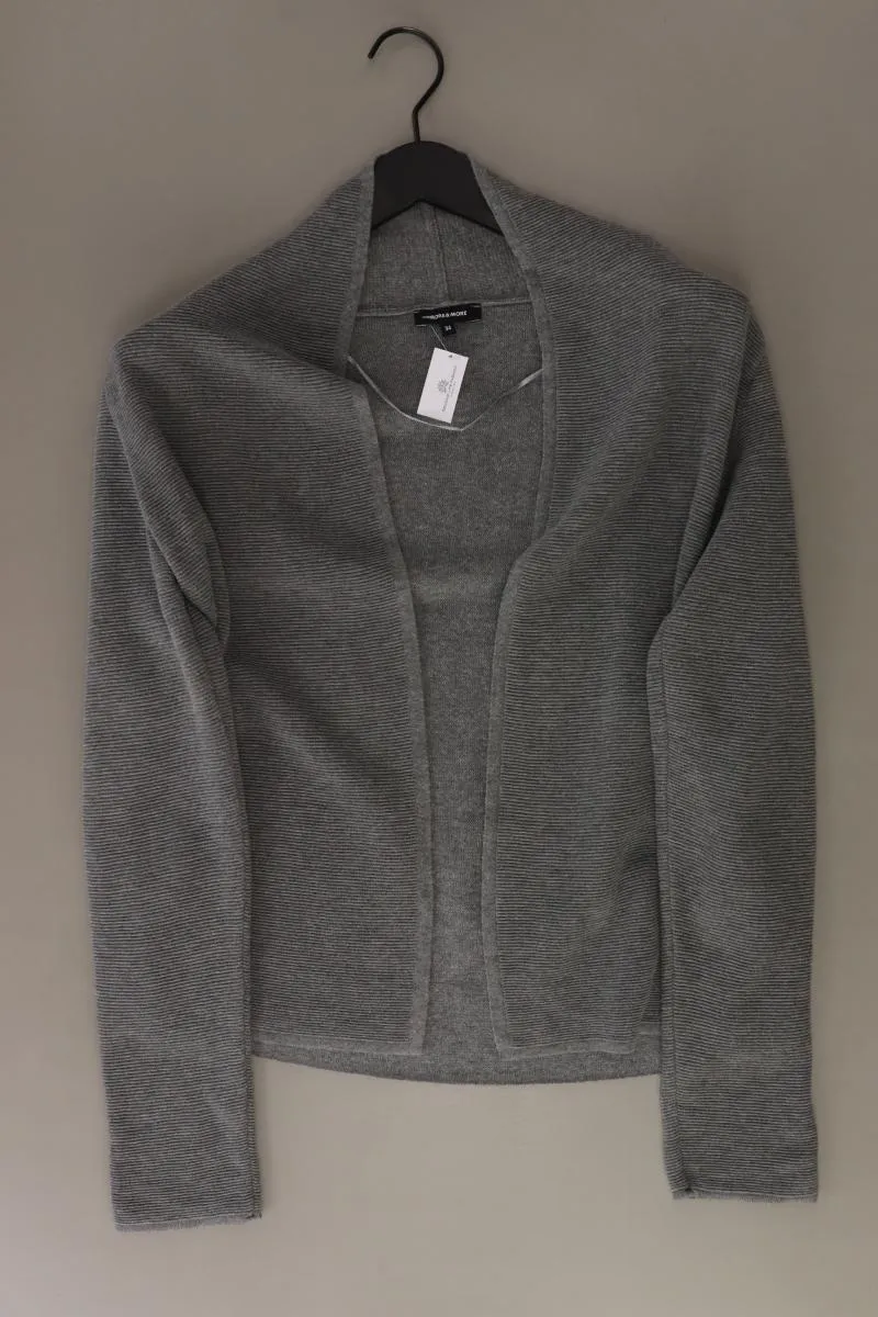 More&More Strickjacke Gr. 34 Langarm grau aus Viskose